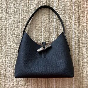 Longchamp Le Roseau Hobo Bag in Black